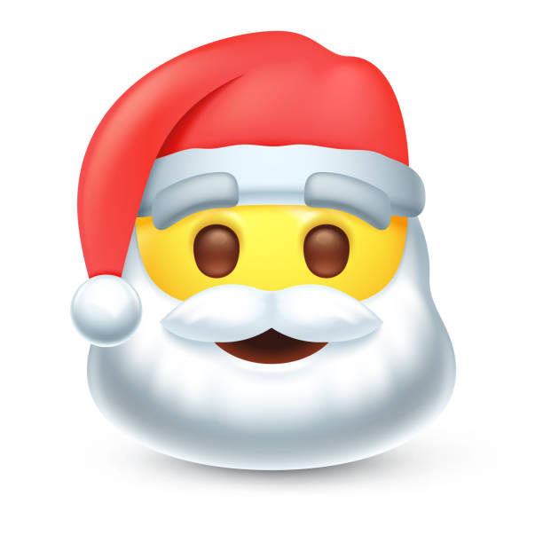 Santa Claus emoji vector art illustration