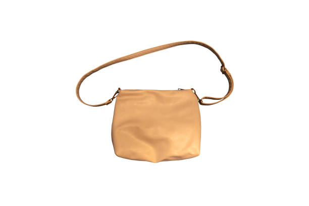 istock used Leather Bag. second hand bags isolated on white background. 1358015345