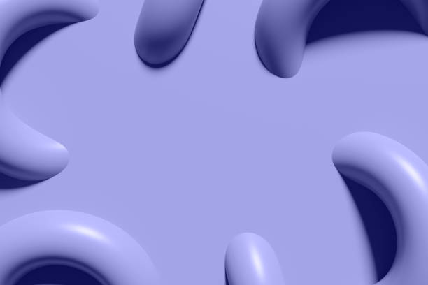 istock 3d render of violet torus pattern on a purple background 1358015938