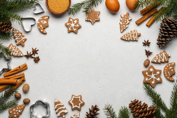 istock Decorated homemade gingerbread cookies 1358017962