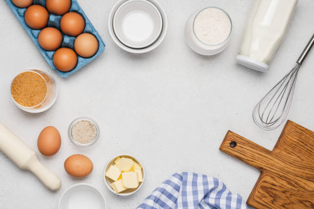 istock Variety of baking ingredients and utensils 1358018508