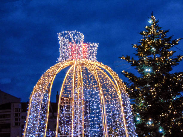 istock Christmas decorations in Baia Mare city, Romania 1358020842