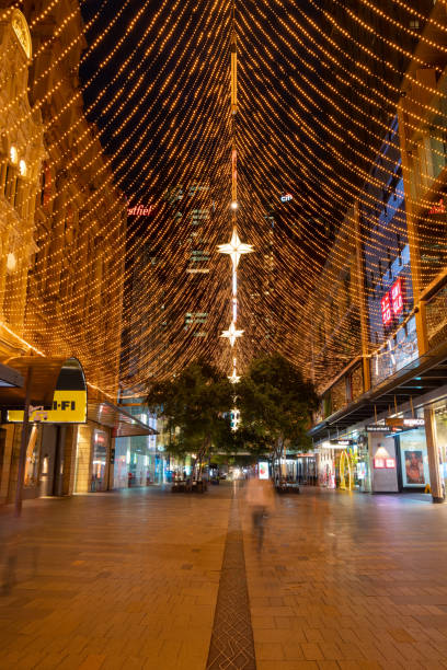 pitt street mall navidad - pitt street mall fotografías e imágenes de stock