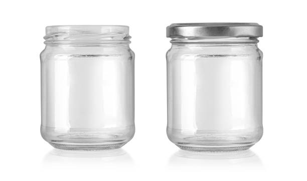 istock Set of jar glasses  isolated on white background 1358024603