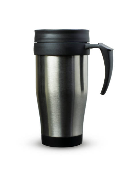 istock Stainless steel drinking glass (thermos tumbler mug) 1358029165