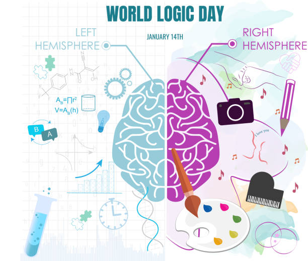 istock Infographic of the functions of each hemisphere of the brain 1358029756
