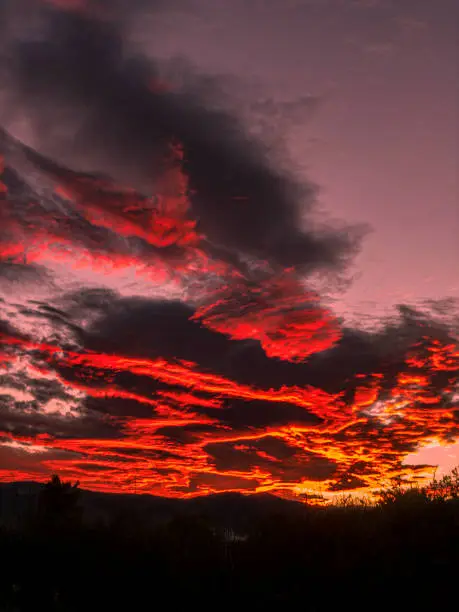 Photo of Red sky at night