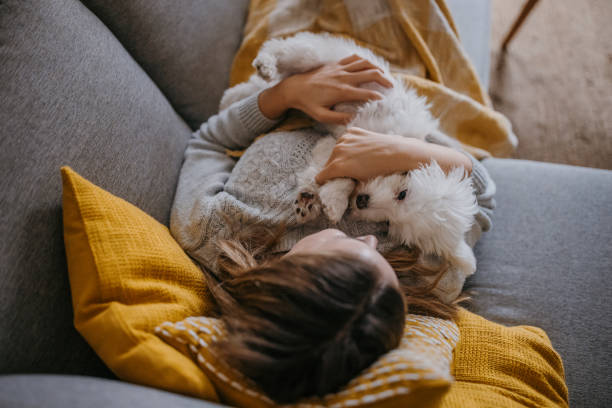 istock Woman hugging her puppy 1358033235