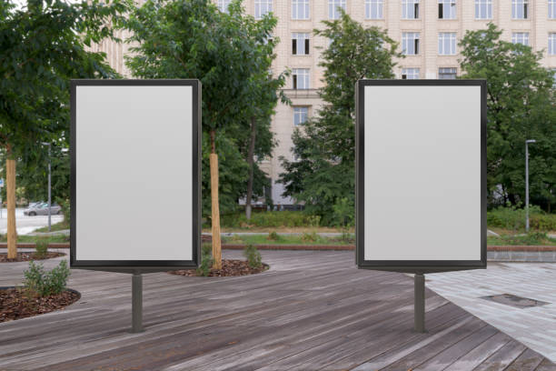 istock Two street poster billboards mock up. 1358033518