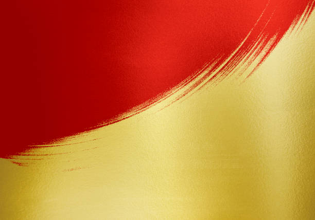 istock Beautiful background of red and gold 1358035872