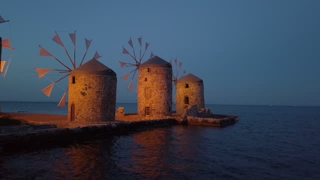 Windmills, Chios, Greece
