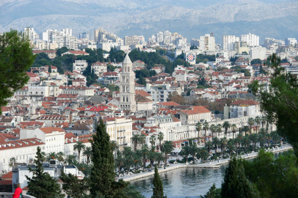 istock Split: Panoramic view of the old town 1358036733