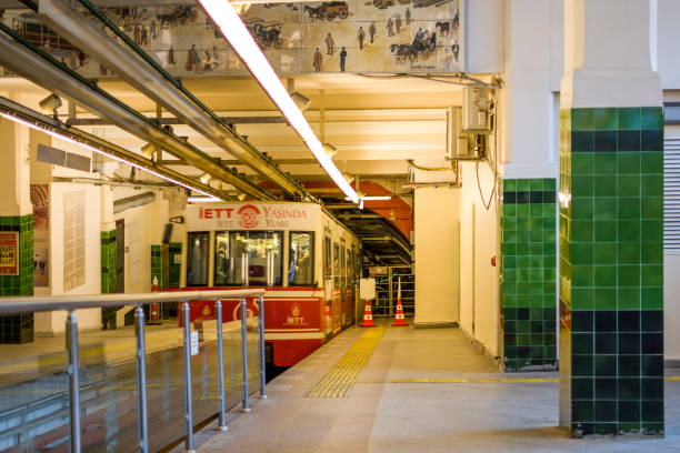 tunnel sotterraneo - cable car railroad track creativity tramway foto e immagini stock