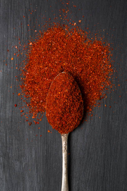 istock Sweet red pepper in spoon 1358039216