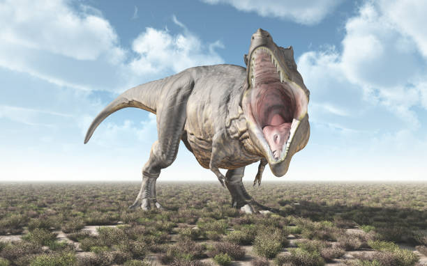 istock Tyrannosaurus Rex in a landscape 1358040737