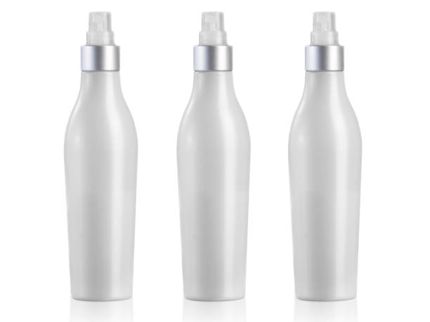 istock Spray bottle white isolated on white background 1358042701