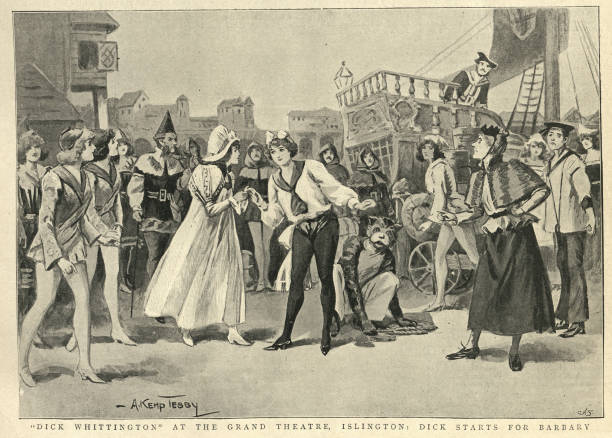 istock Scene from the Pantomime, Dick Whittington, at the Grand Theatre Islington, 1898 1358042933