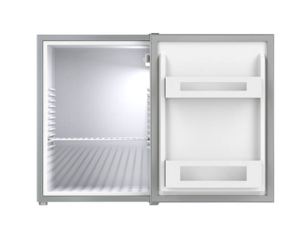 Open small refrigerator stock photo