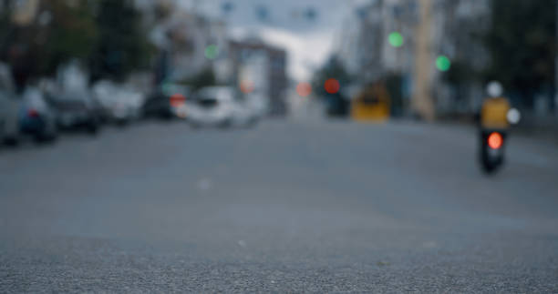 istock Blurred city view daylight on highway road or urban backround. 1358046263