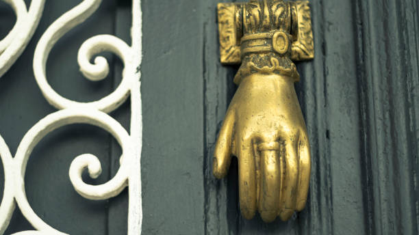 istock Antique Hand Door Knocker İzmir Urla 1358047272