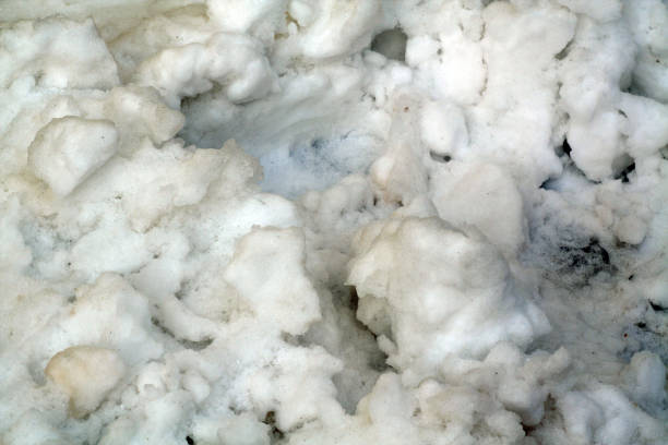 istock Dirty snow pile as background. 1358050752