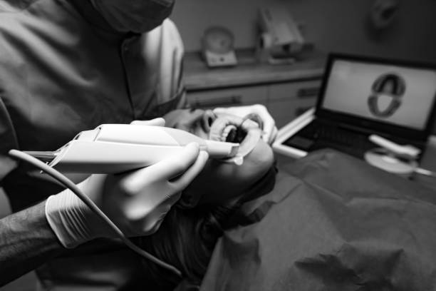Dental 3d scanner 3Shape in the dentist's office.