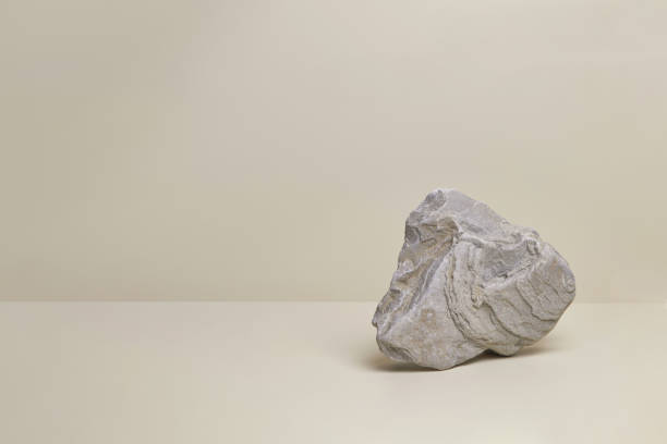 istock Nature scene with natural gray stone pedestal 1358055705