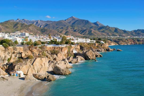 istock Beautiful view from Balcon de Europa, Nerja, Spain. Costa del Sol coast. 1358059024