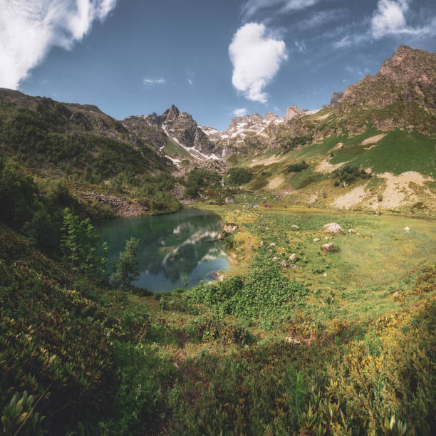 Mountain lake in the Arkhyz.