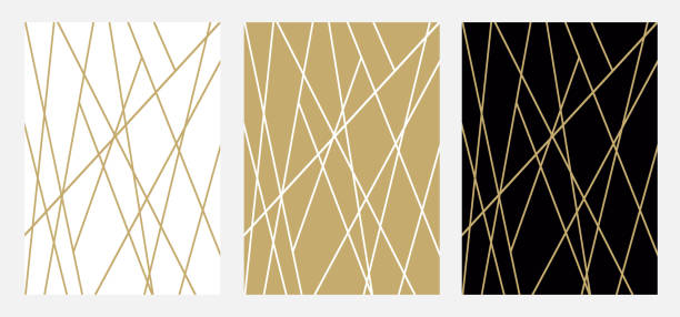 istock New Year and Christmas seamless pattern with abstract geometric golden lines on a dark and light background. Luxurious invitation and greeting card. Ideal for gift wrapping, wallpaper, banner, social media posting, book cover, notebook, etc. 1358060794