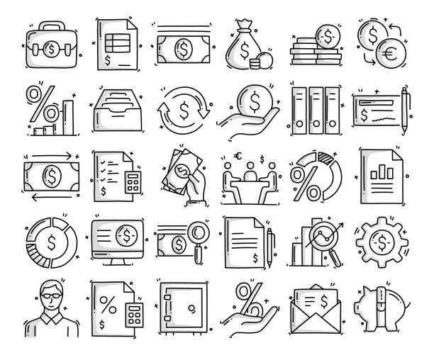 Accounting Related Objects and Elements. Hand Drawn Vector Doodle Illustration Collection. Hand Drawn Icons Set. Accounting Related Objects and Elements. Hand Drawn Vector Doodle Illustration Collection. Hand Drawn Icons Set. tax drawings stock illustrations