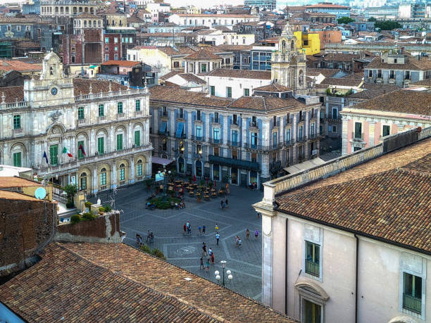 istock Aerial view of Catania. 1358066301