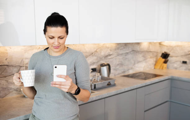 istock Casual Morning - Coffee and Browsing 1358066463