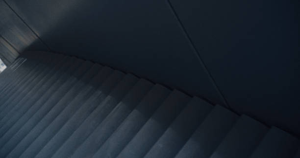 istock Stairs isolated empty escalator in public space shopping mall. 1358066492