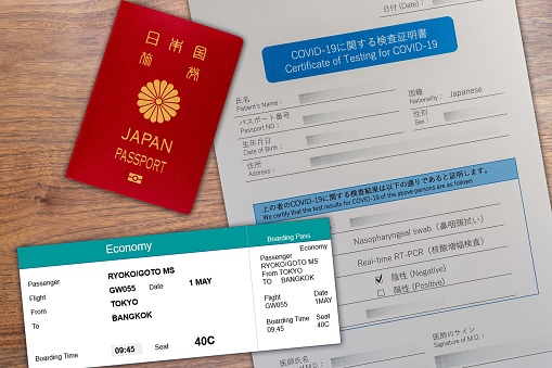 The pandemic of COVID-19 has restricted international travel. Although it depends on the country, it is necessary to submit a Certificate of Testing and/or Vaccination certificate for COVID-19 in order to go abroad such as traveling, business trips and studying abroad.