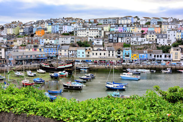 Devon's premiere fishing village, with boats moored on the beach