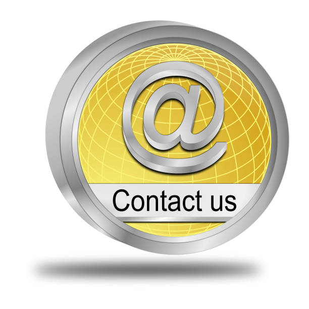 Button contact us - 3D illustration stock photo
