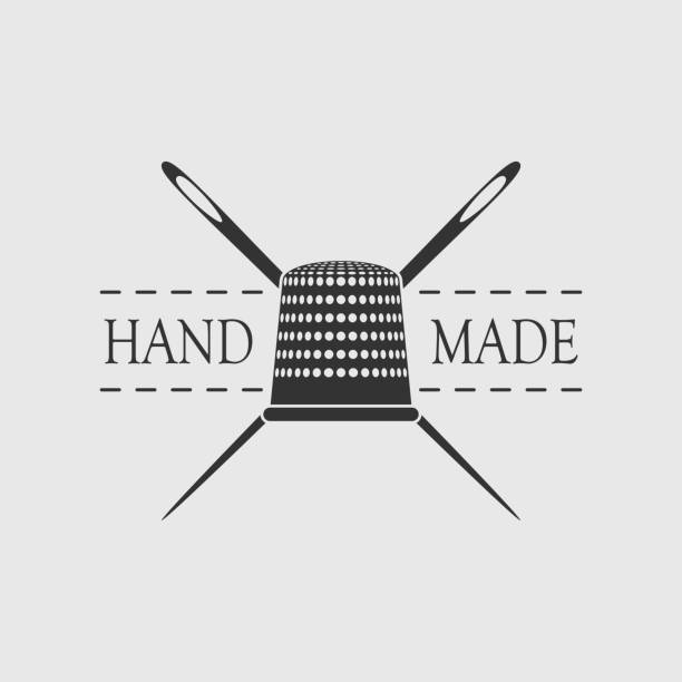 ilustraciones, imágenes clip art, dibujos animados e iconos de stock de hecho a mano - white background string spool sewing item