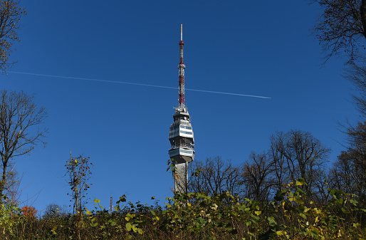 Television tower on the Avala hill. Belgrade, Serbia.