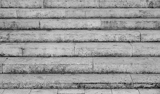 Stone steps. Concrete or stone staircase close up.