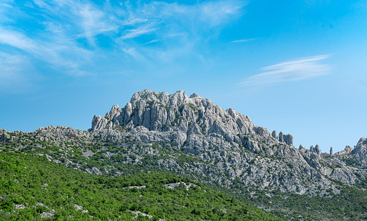 Picturesque rock. Mountain Tulove Grede in Croatia