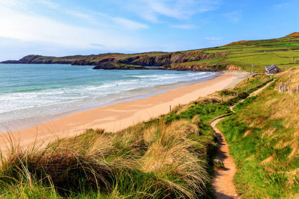 ホワイトサンズ ベイ ビーチ ウェスト ウェールズ 英国 ペンブロークシャー - wales ストックフォトと画像