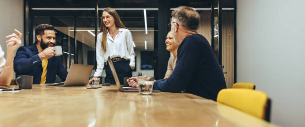 istock Successful businesspeople having a meeting 1358081826