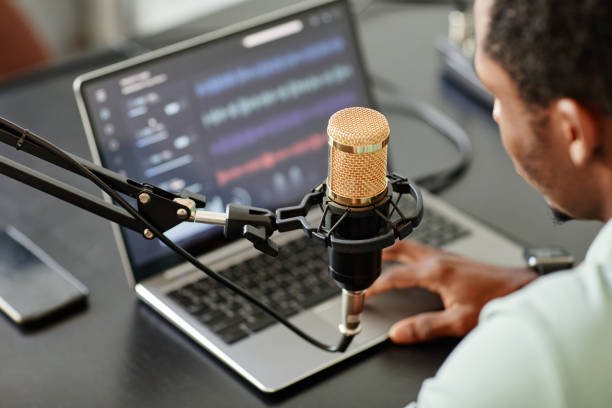 istock Male Podcaster Close Up 1358087475