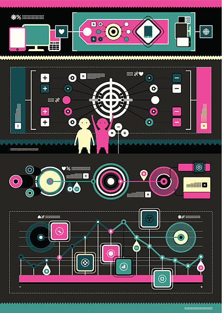 popular elements of infographics vector art illustration