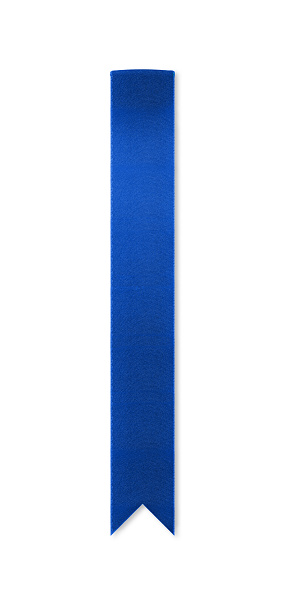 Marcador de cinta azul real fotografiado sobre fondo blanco photo
