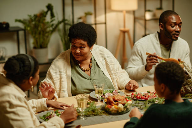 istock African American Family at Dinner Table 1358090831