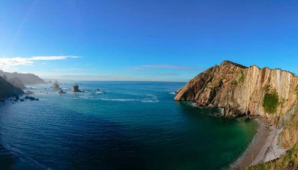 istock North Spain seacoast. Blue water and blue sky 1358098355