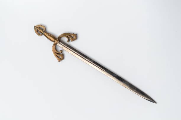 istock Antique Knight Sword Isolated on White Background. 1358098738