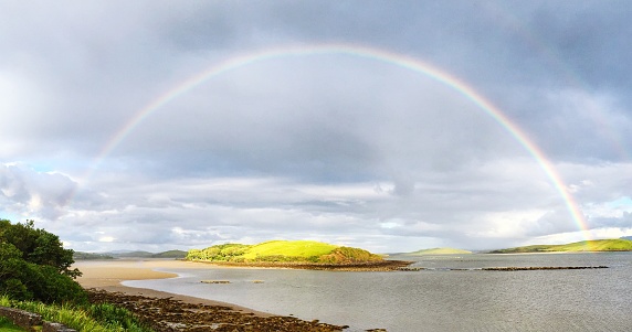 Rainbow over an Island in Clew Bay County Mayo Ireland